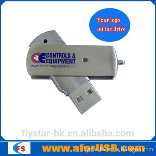 Swivel / Twist action metal USB Flash Drive with large print area for maximum brand exposure